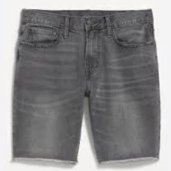 Old Navy Faded Black Jean Shorts Distressed Style - Picture 1 of 11